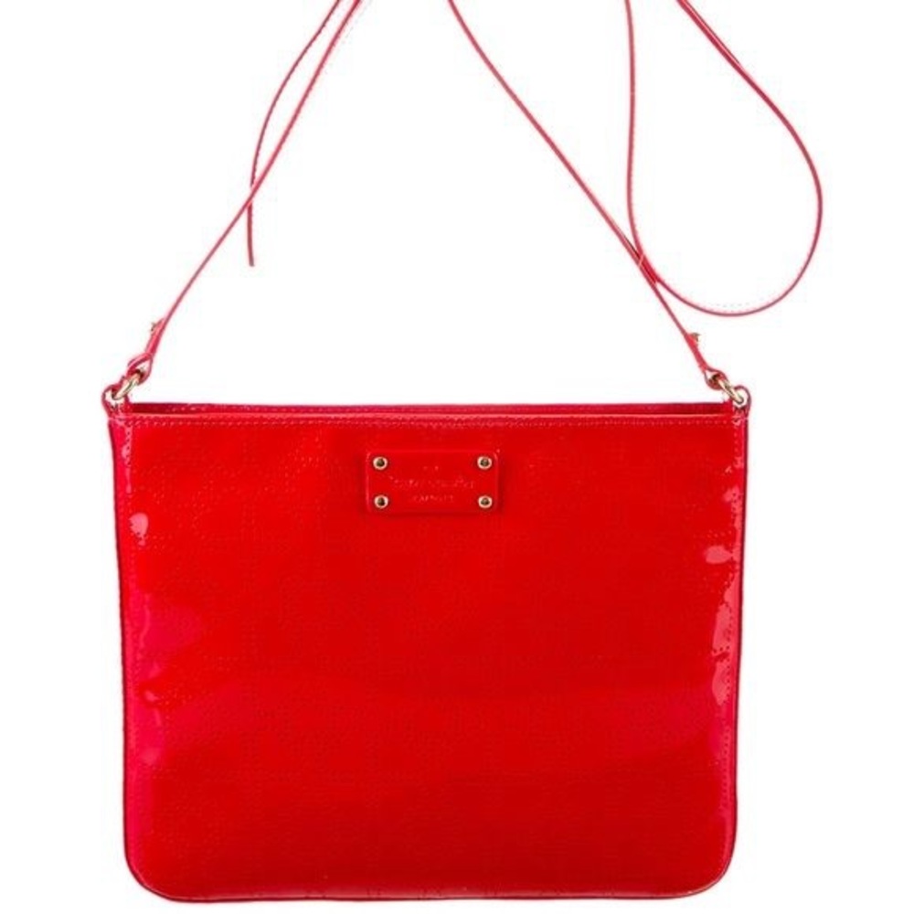 kate spade♠️ Darby Metro Red Leather Crossbody Bag